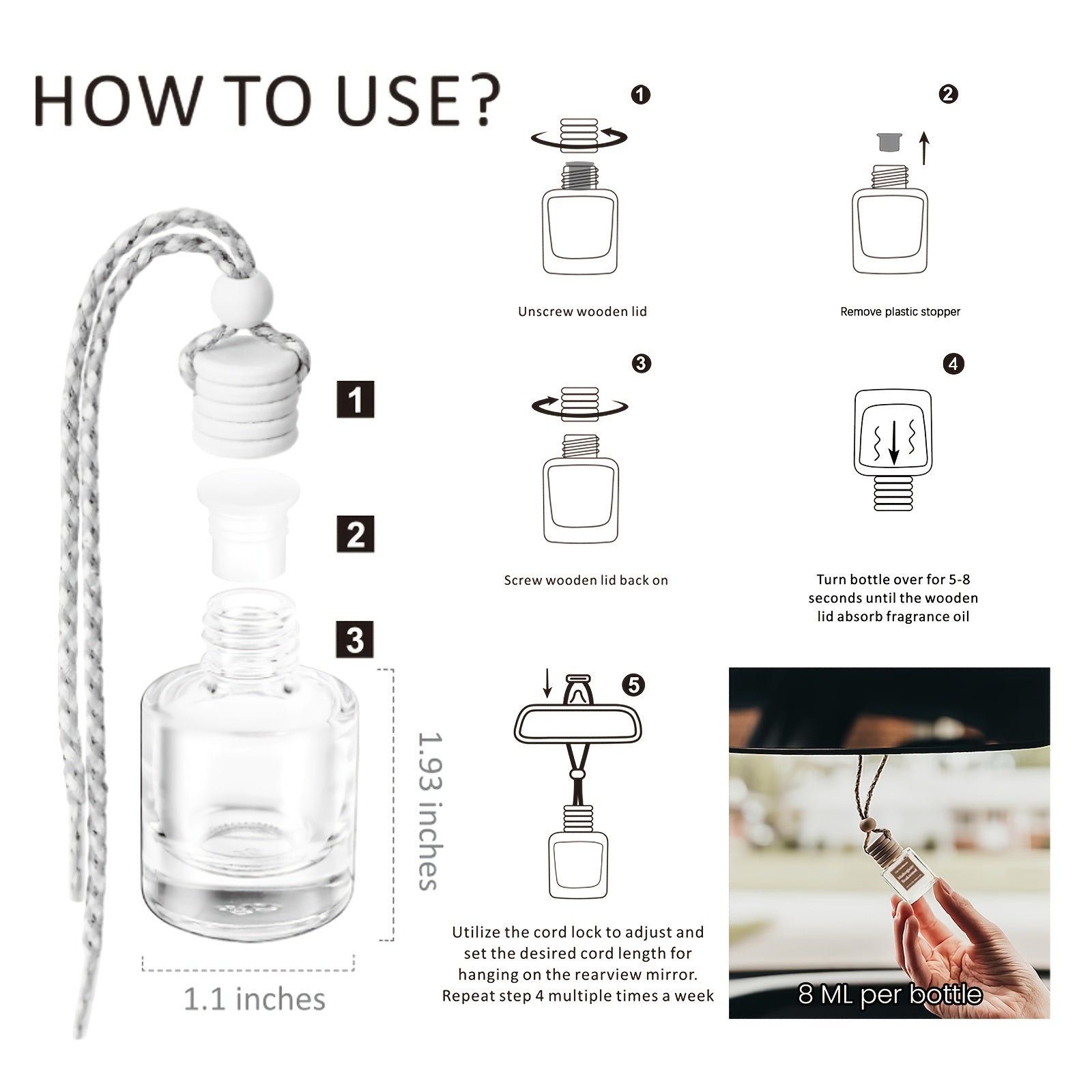 3pcs set  Car Diffuser Frangrance Freshener -Last 60 Days