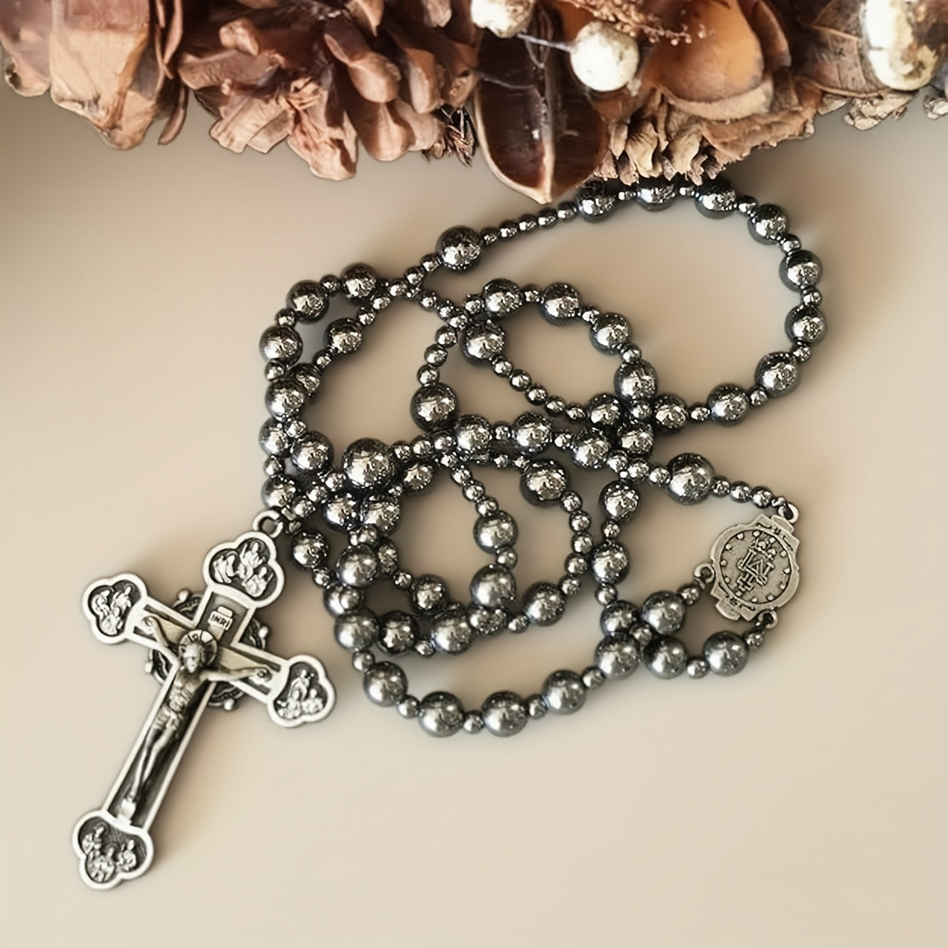 Rearview Mirror Car Rosary "Sacred Calm"
