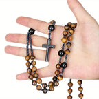Rearview Mirror Car Rosary "Noir Essence"
