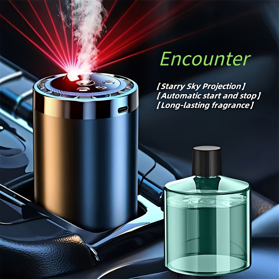 5-Speed Smart Car Air Freshener &amp; Starry Sky Projector — Luxury Scents for Every Journey