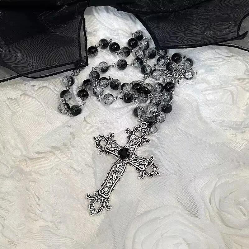 Rearview Mirror Car Rosary "Midnight Calm"