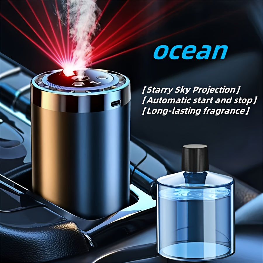 5-Speed Smart Car Air Freshener &amp; Starry Sky Projector — Luxury Scents for Every Journey