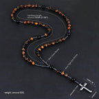 Rearview Mirror Car Rosary "Noir Essence"