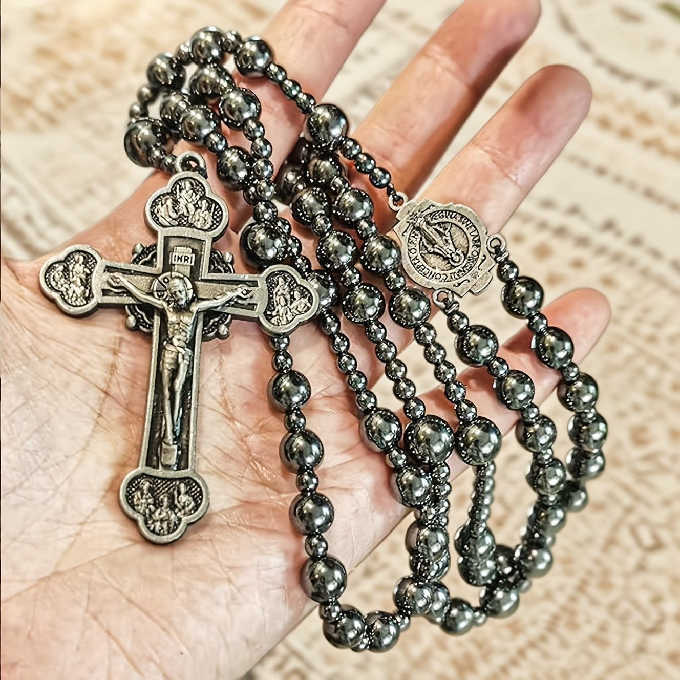 Rearview Mirror Car Rosary "Sacred Calm"