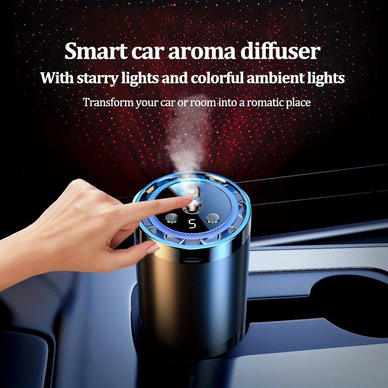 5-Speed Smart Car Air Freshener &amp; Starry Sky Projector — Luxury Scents for Every Journey