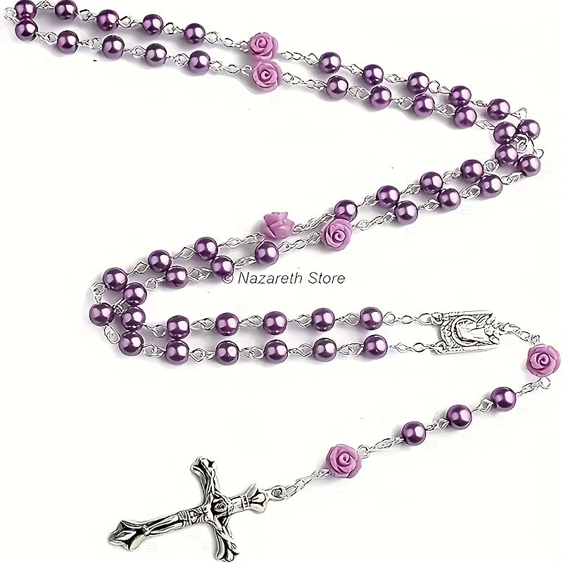 Rearview Mirror Car Rosary "Purple"