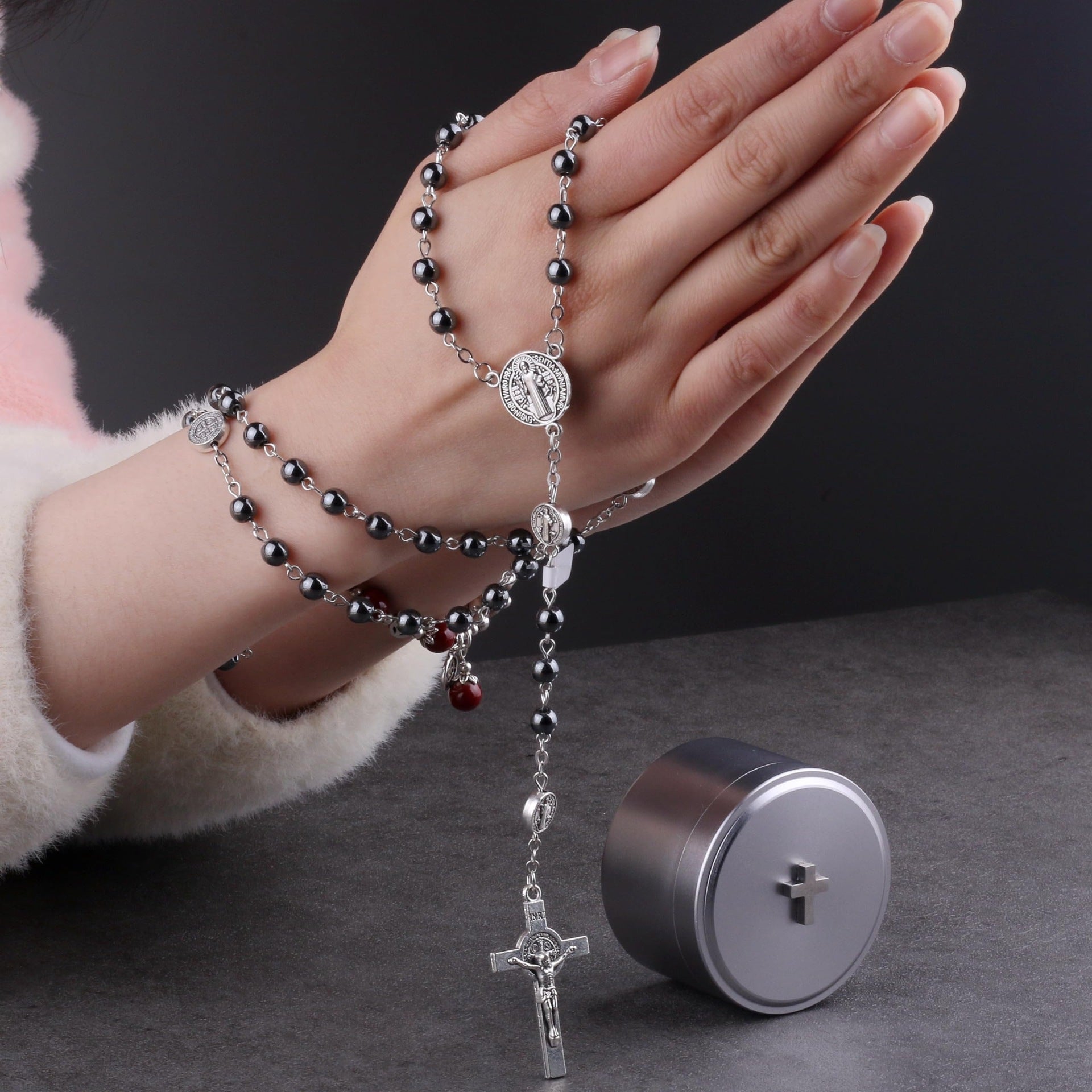 Rearview Mirror Car Rosary "Aura Within"